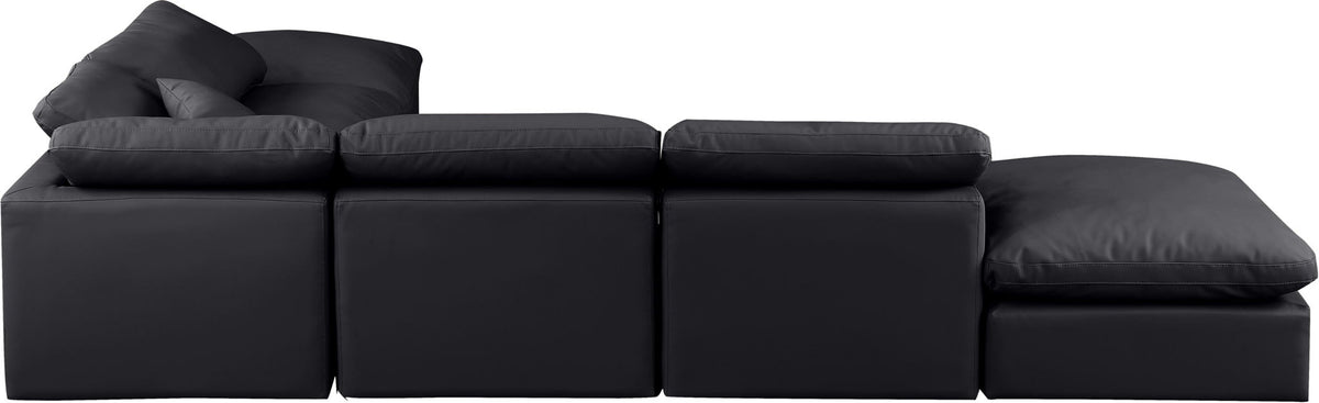 Indulge - Faux Leather 6 Piece Modular Armless Sectional
