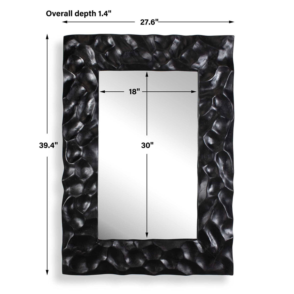 Malosi - Carved Mirror - Black
