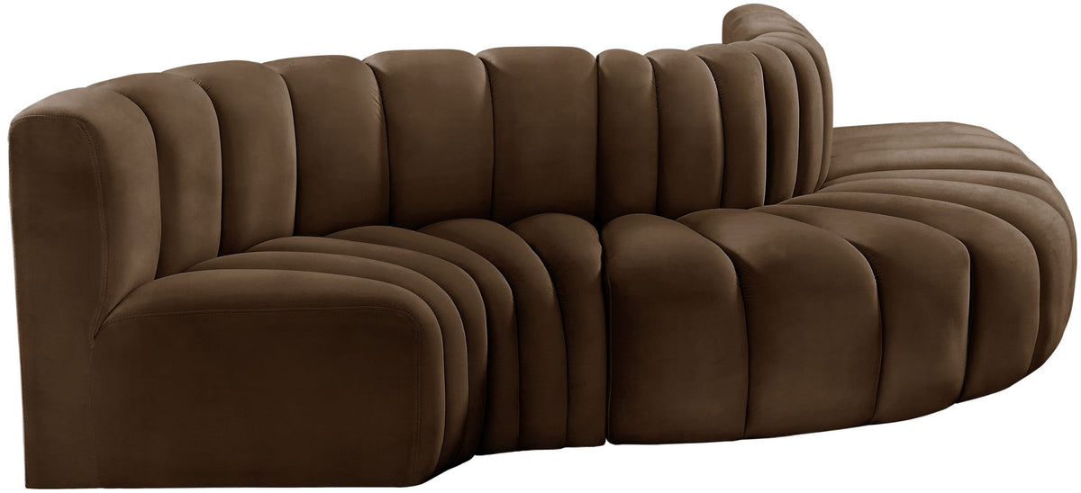 Arc - Velvet 5 Piece Modular Sofa