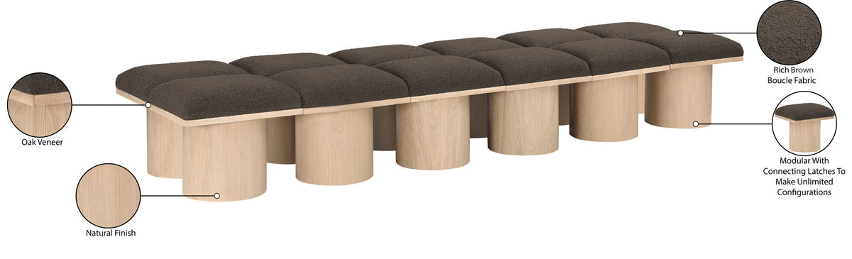 Pavilion - 12 Piece Modular Bench With Natural Base