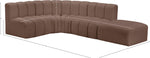 Arc - Faux Leather 5 Piece Corner Modular Sofa