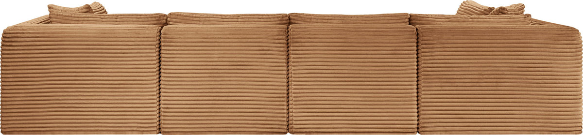 Shaggy - Fabric 6 Piece Modular U-Shaped Armless Sectional