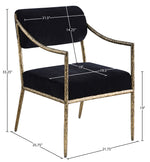 Bastille - Upholstered Dining Arm Chair (Set of 2) - Brass Frame