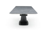 9436 - Ceramic & Metal Dining Table - Gray / Black