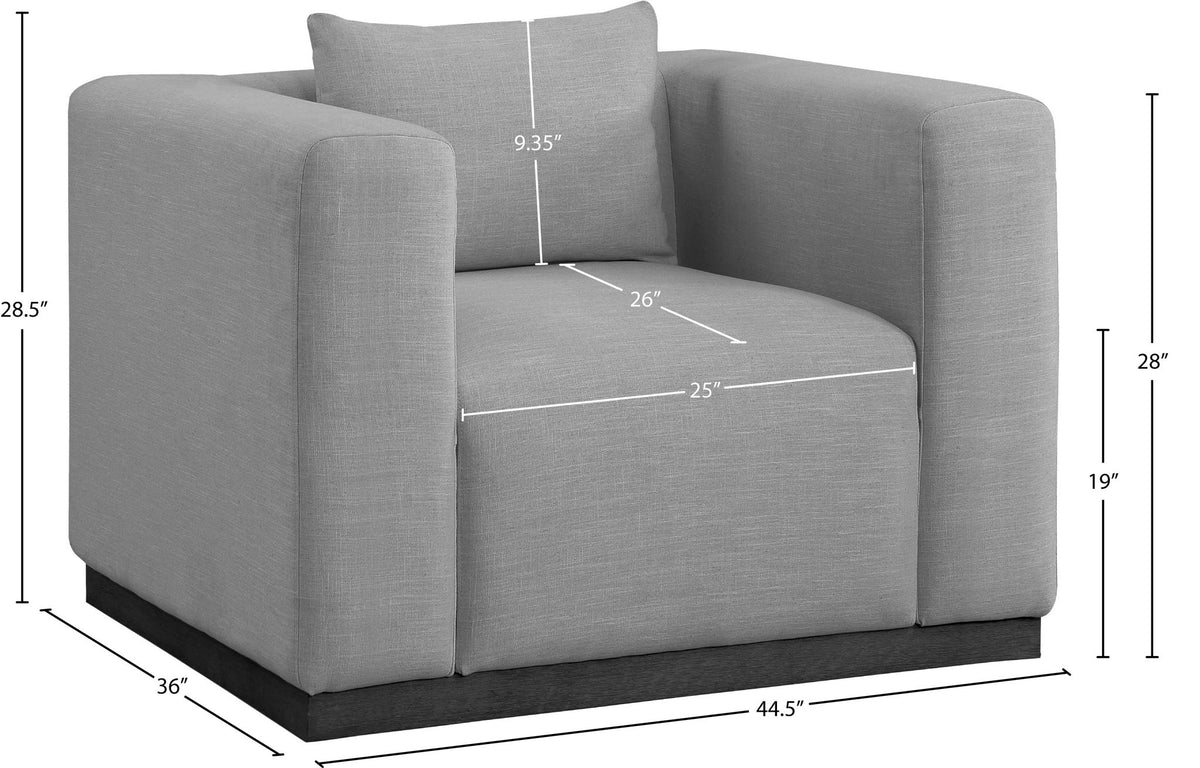 Alfie - Linen Textured Fabic Chair