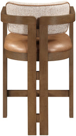 Ravina - Upholstered Counter Stool With Stained Brown Base