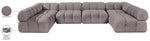 Orin - U-Shaped Velvet 6 Piece Modular Sectional