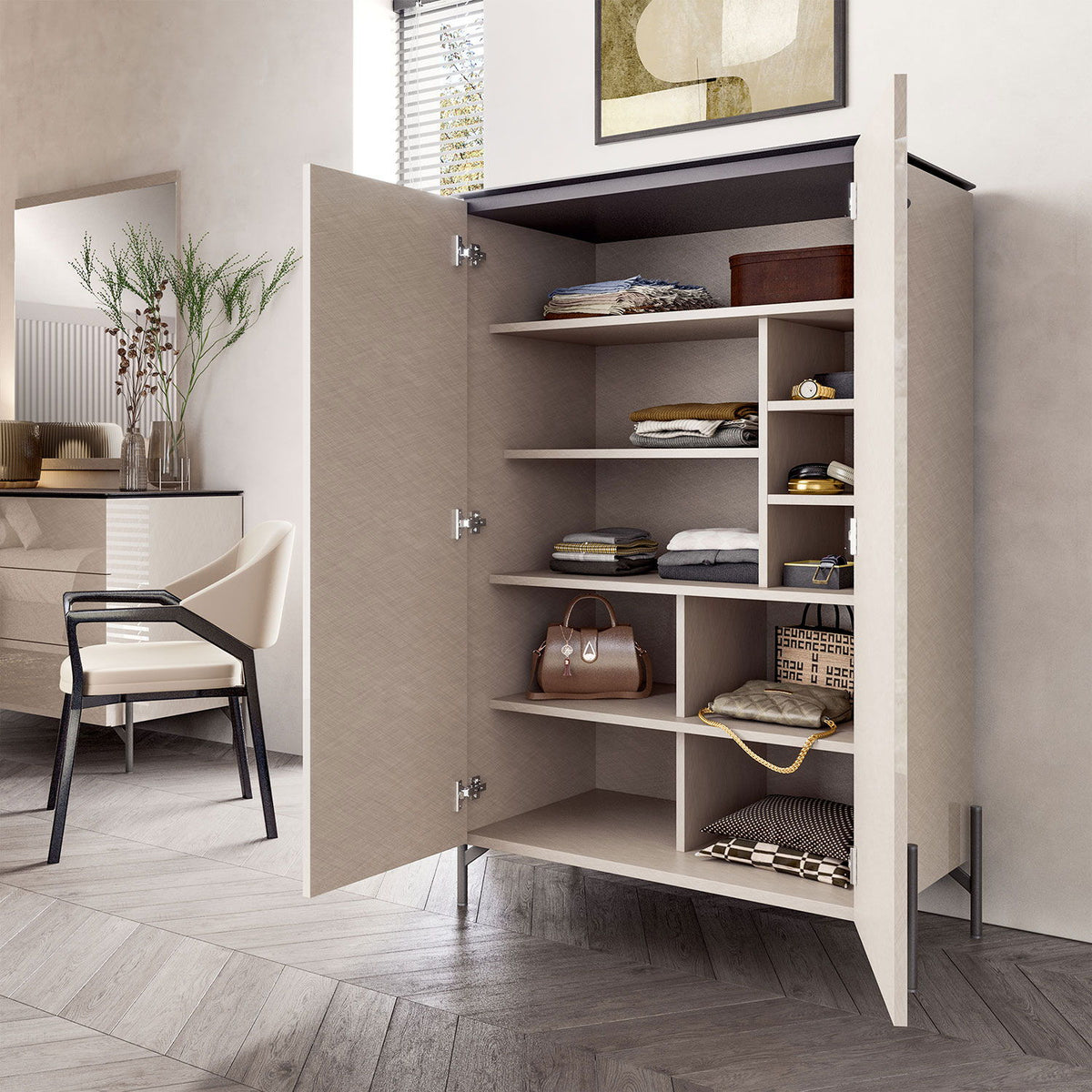 Silvia - 2 Door Storage Unit - Beige