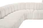 Arc - Boucle Fabric 8 Piece Curved Modular Sofa