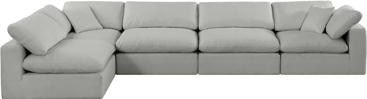 Comfy - 5 Piece Linen Modular Sectional