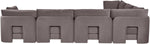 Hammond - Velvet Performance Fabric Upholstered 6 Piece Corner Sectional