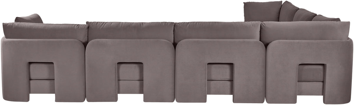 Hammond - Velvet Performance Fabric Upholstered 6 Piece Corner Sectional