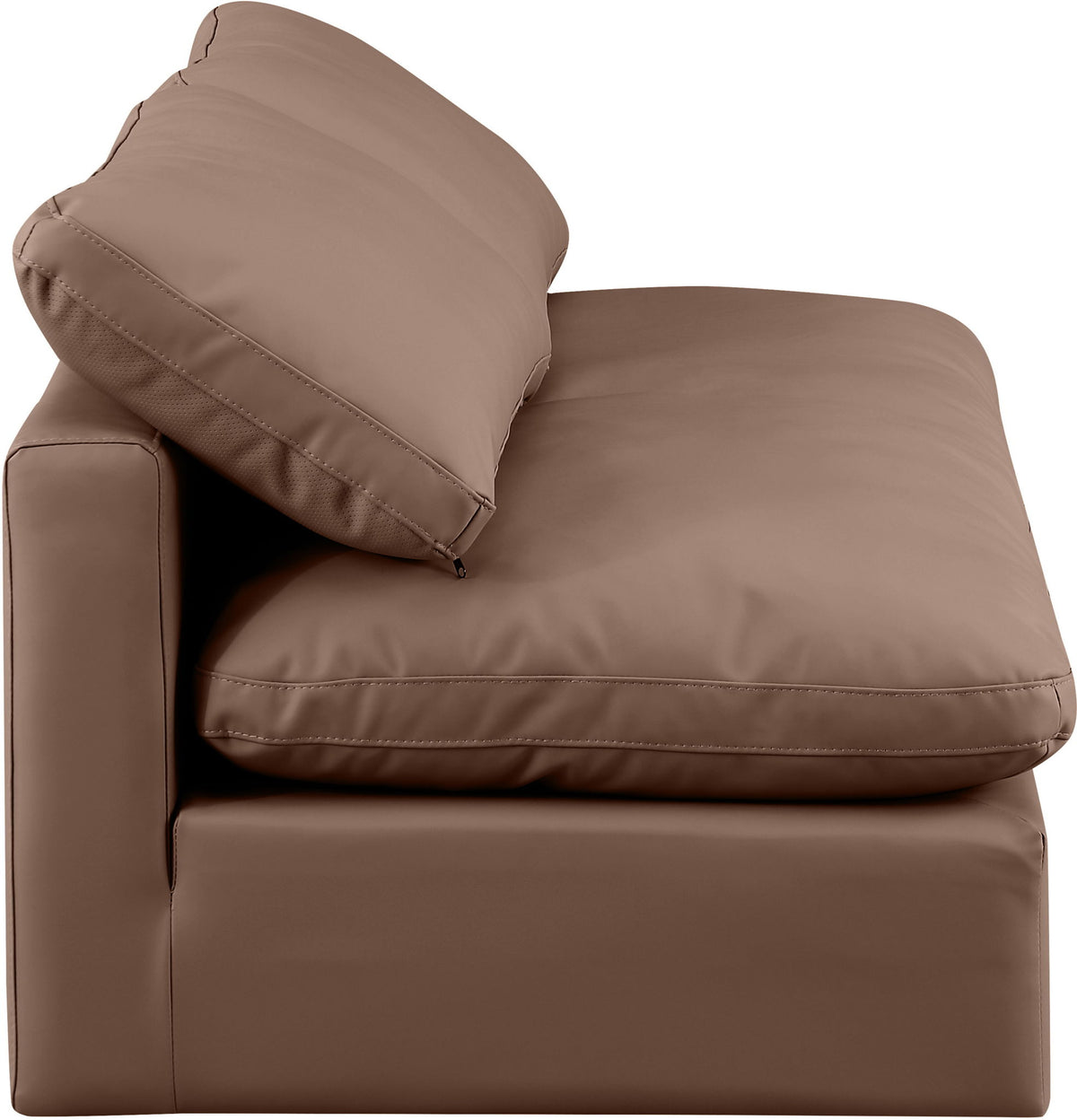 Indulge - Faux Leather 2 Seat Modular Armless Sofa