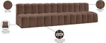 Arc - Faux Leather 4 Seats Modular Sofa
