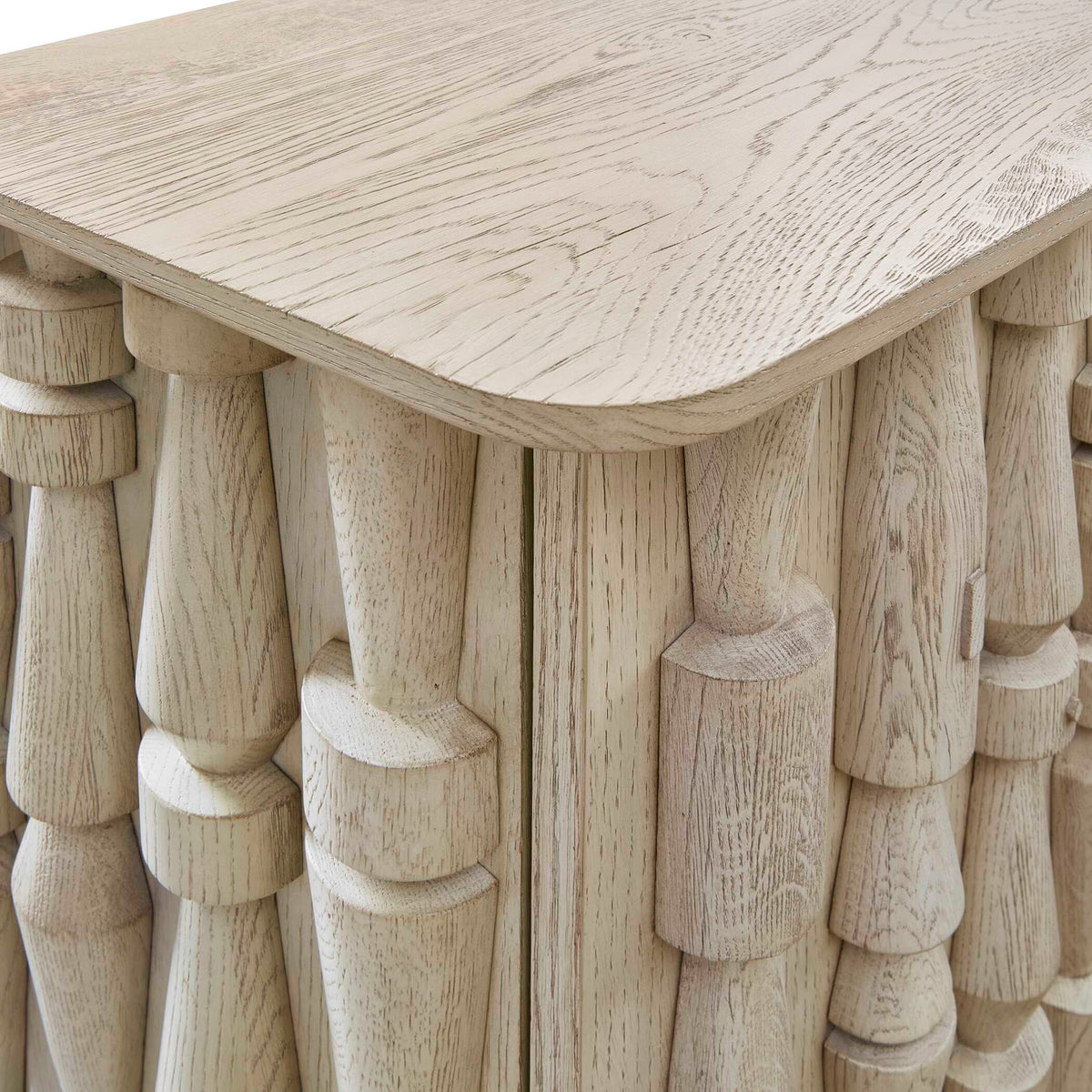 Spindle - 4 Door Cabinet - Woodtone