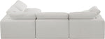 Comfy - 4 Piece Linen Fabric Modular Armless Sectional