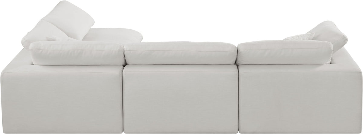 Comfy - 4 Piece Linen Fabric Modular Armless Sectional