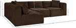 Shaggy - 4 Piece Modular Sectional
