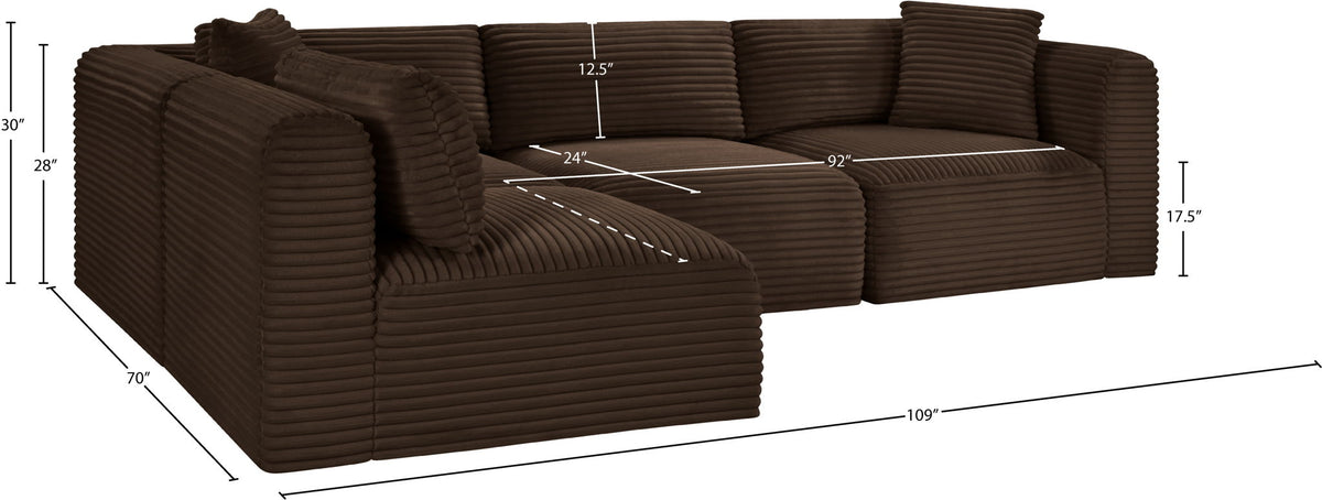 Shaggy - 4 Piece Modular Sectional