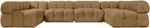 Orin - U-Shaped Velvet 6 Piece Modular Sectional