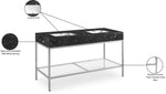 Marmo - Engineered Marble Bathroom Vanity With Chrome Base