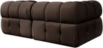 Orin - Velvet Performance Fabric Upholstered 2 Piece Modular Sofa (2 Corner Chairs)