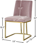 Heidi - Dining Chair with Gold Legs (Set of 2)