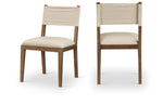 Avon - Linen Textured Performance Fabric Upholstered Dining Side Chair (Set of 2)