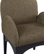 Waldorf - Boucle Dining Arm Chair With Black Legs