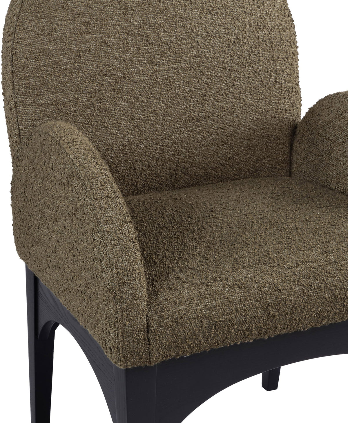 Waldorf - Boucle Dining Arm Chair With Black Legs