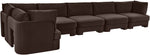 Hammond - Velvet Performance Fabric Upholstered 6 Piece L-Shaped Sectional