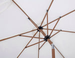 Amalfi - Aluminum Patio Umbrella - White Base / Light Brown Pole