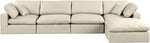 Comfy - 5 Piece Faux Leather Modular Sectional With Chaise