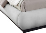 Rigby - Linen Bed With Black Base