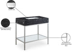 Marmo - Engineered Marble Bathroom Vanity With Chrome Base