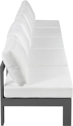 Nizuc - Outdoor Patio 5 Seat Modular Armless Sofa With Gray Frame