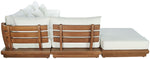 Mirella - 6 Piece Water Resistant Fabric Upholstered Outdoor Patio Modular Sectional