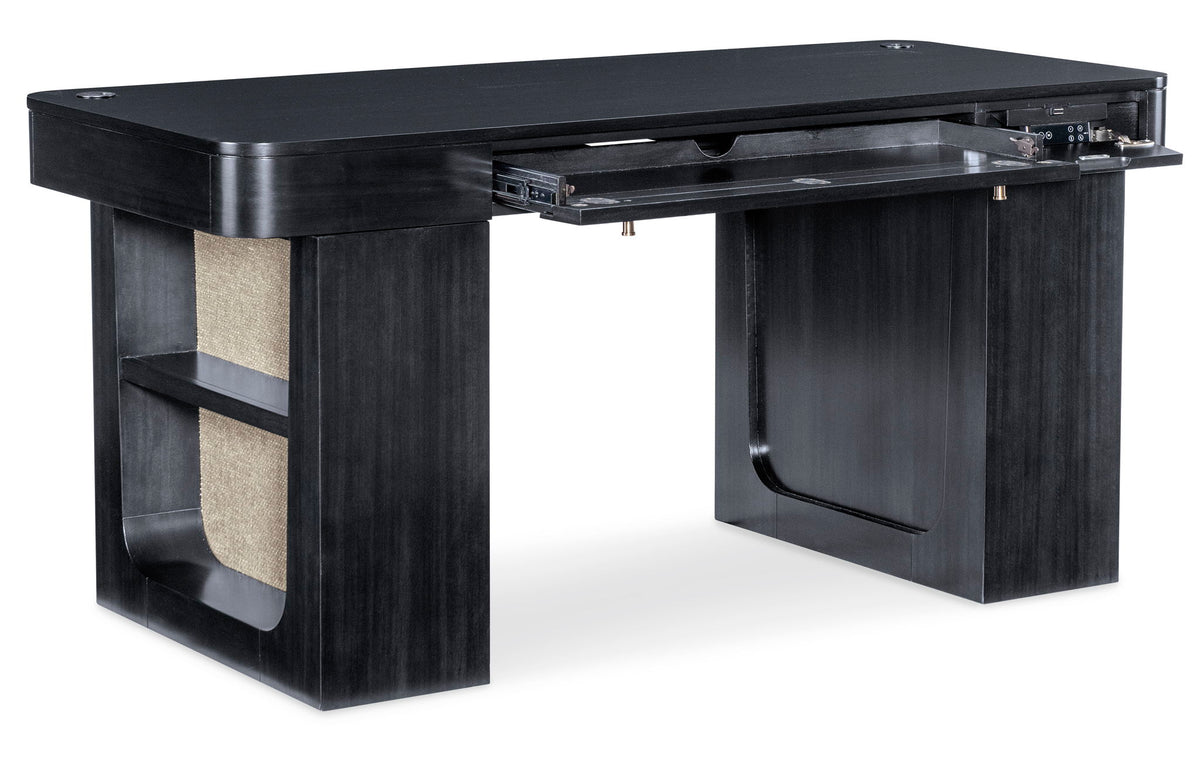 Home Office - Adjustable-Height Desk - Black