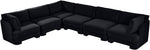 Hammond - Velvet Performance Fabric Upholstered 6 Piece Corner Sectional