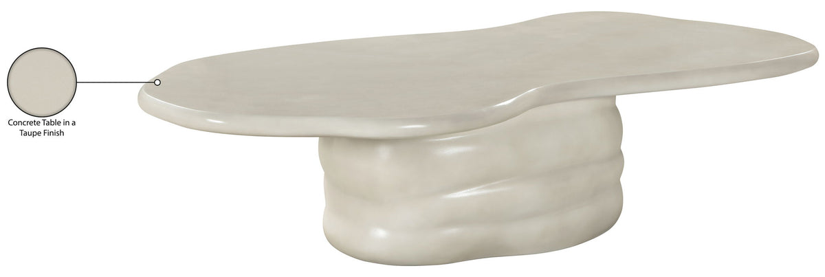 Branna - Concrete Coffee Table - Taupe