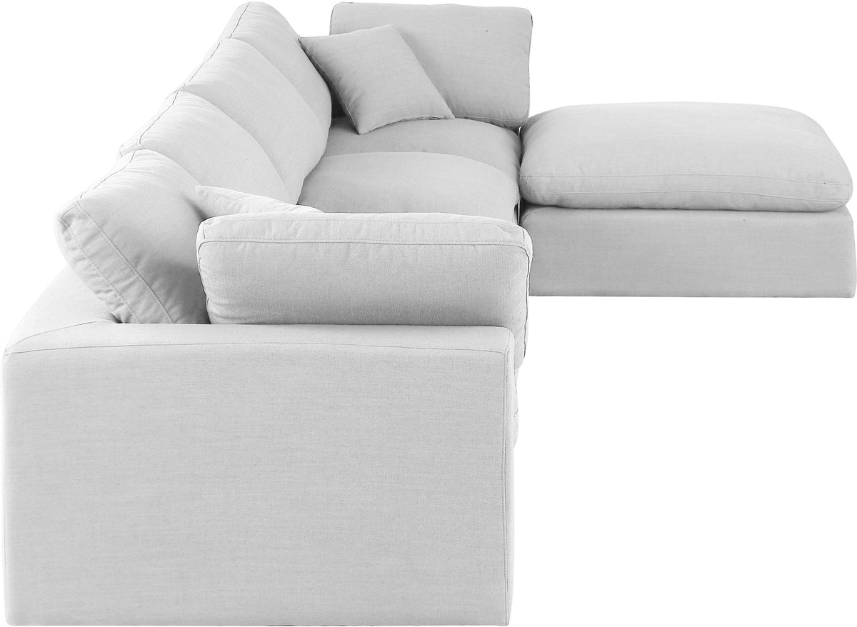 Comfy - 5 Piece Linen Modular Sectional With Chaise
