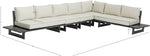 Maldives - 5 Piece Water Resistant Outdoor Patio Modular Sectional With Gray Base