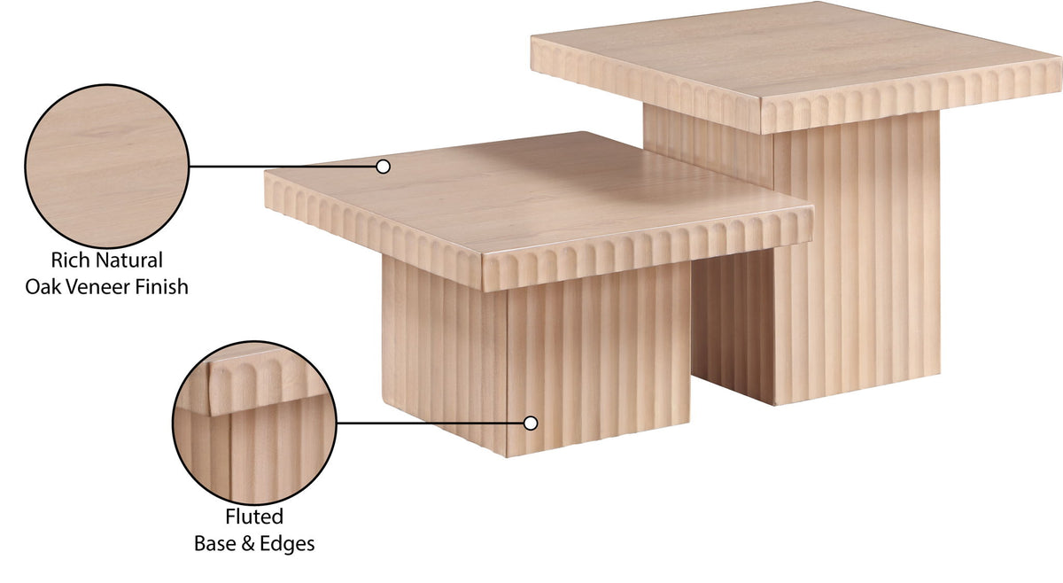 Spencer - Oak Veneer 2 Piece Coffee Table