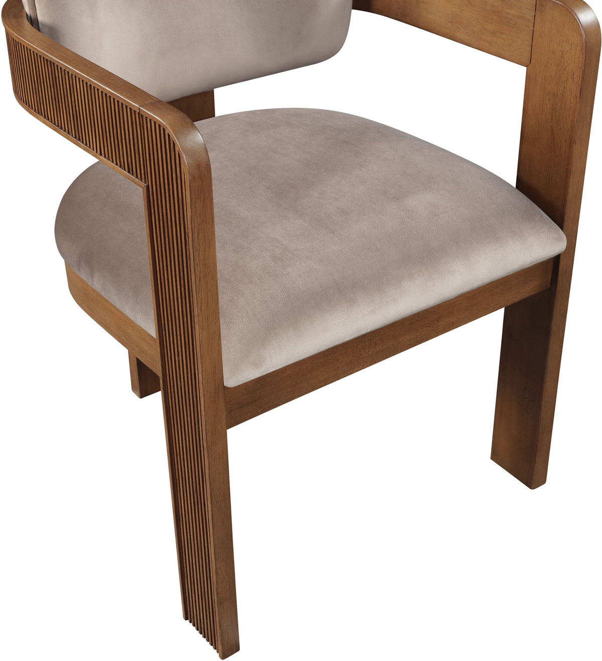 Sacha - Velvet Dining Chair With Brown Base (Set of 2)