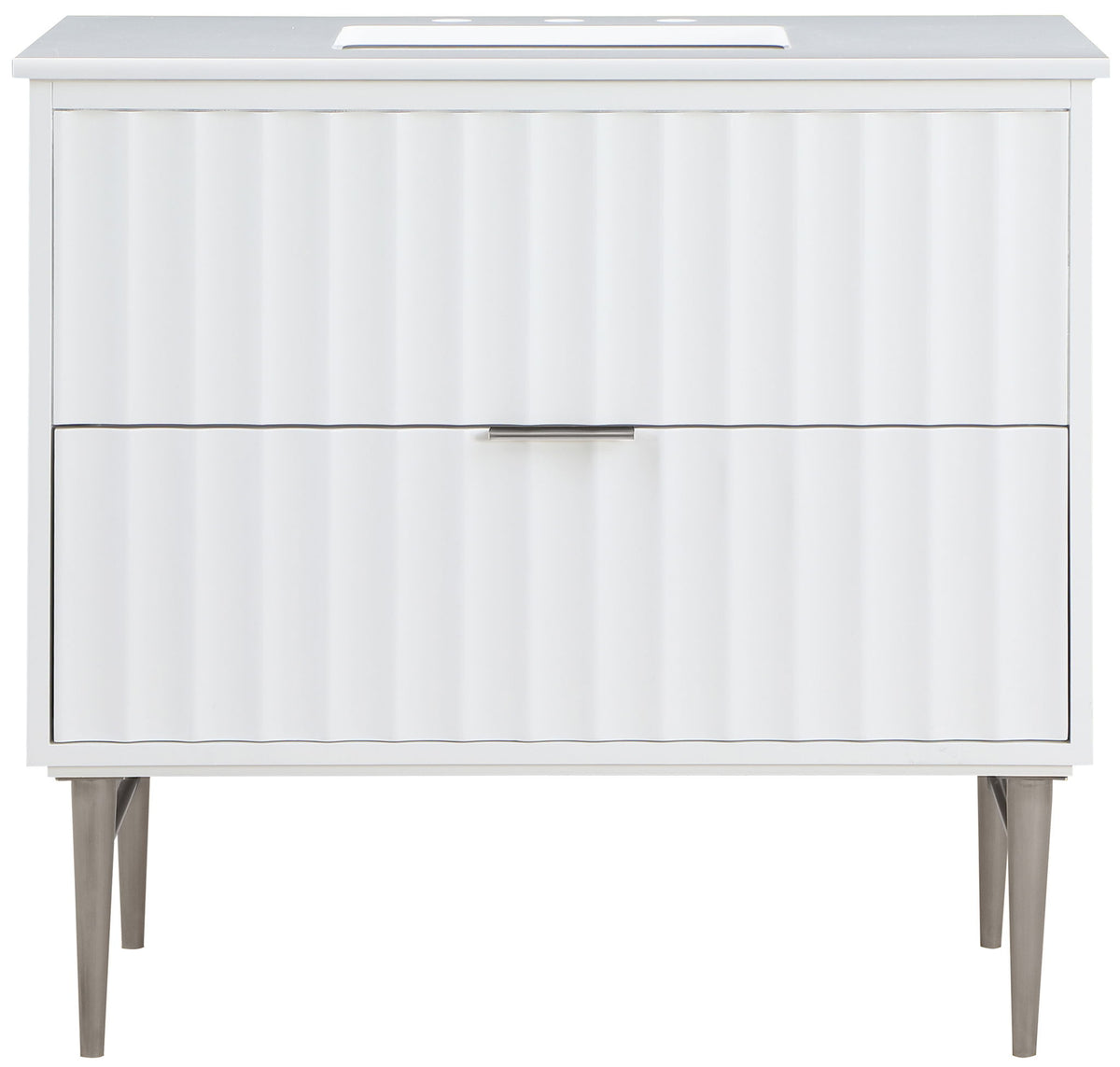 Modernist - Bathroom Vanity With Chrome Legs