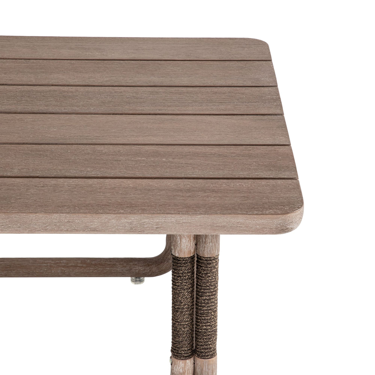 Baja - Rectangular Outdoor Coffee Table - Eucalyptus / Brown Rope
