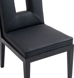 Gwendolyn - Faux Leather Dining Side Chair With Black Frame (Set of 2)