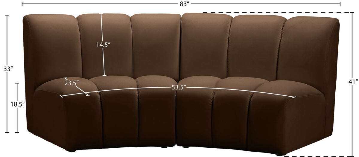 Infinity - 2 Piece Modular Sectional - Brown