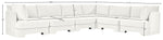 Hammond - Velvet Performance Fabric Upholstered 6 Piece Corner Sectional
