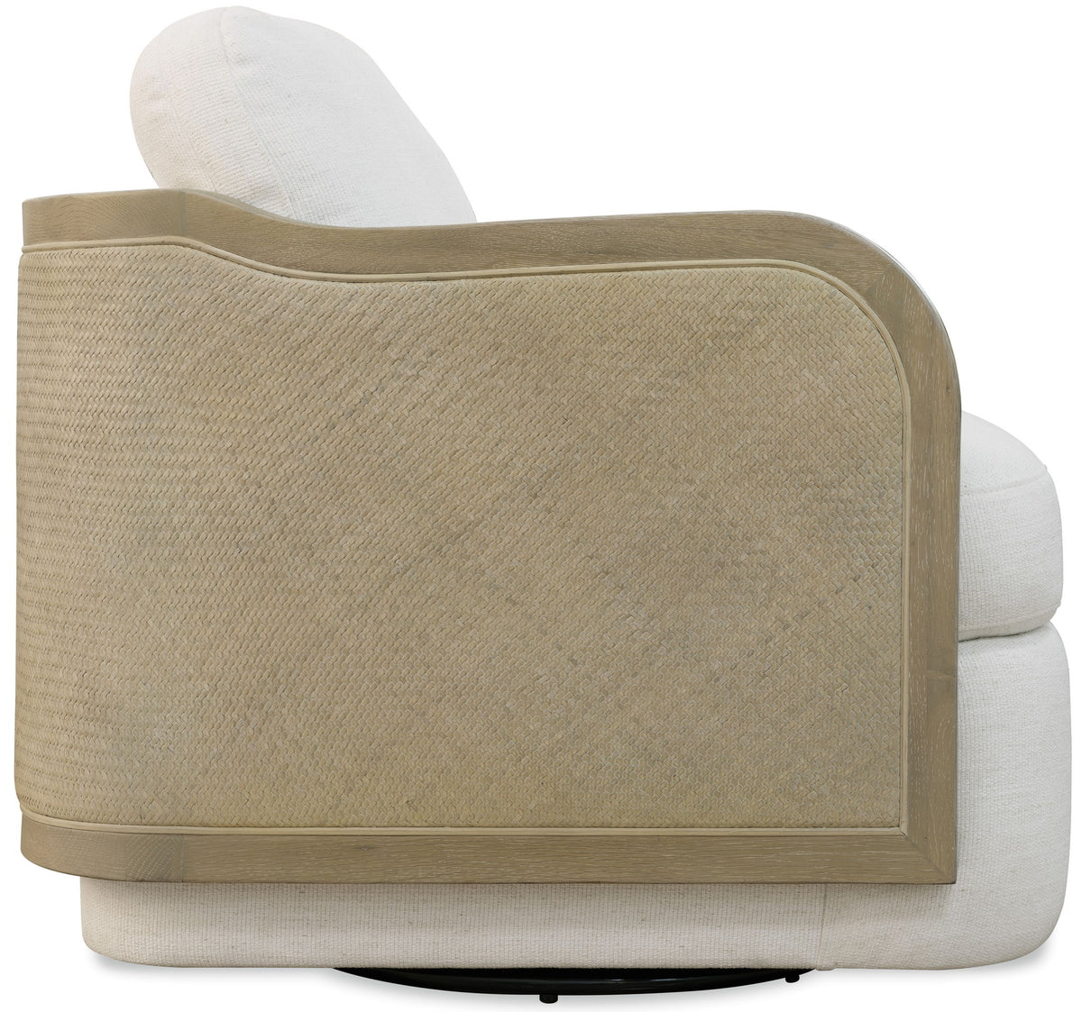 CC - Wilma Swivel Chair - White / Light Brown